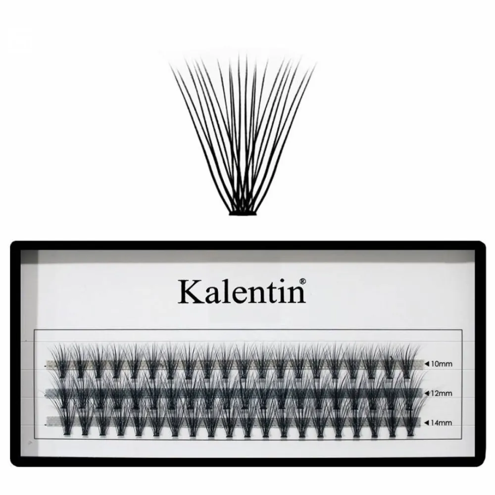Kalentin Extensiones De Pestañas En Mechones 20 pelos 0,07 8mm